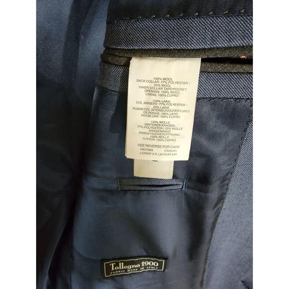 J Crew Ludlow Wool Navy Blue Sport Coat Suit Jacket Blazer - 40R
